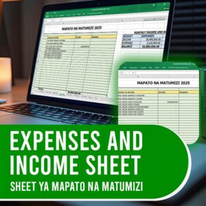 Mapato na Matumizi Excel Template